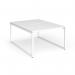 Connex Plus O Frame 1200 x 1600 x 725mm Back to Back Desk (2 x 1200mm) - White Frame White Top HCO1216-WH-WH