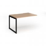 Connex Plus O Frame 1200 x 800 x 725mm Single Add On Bay - Black Frame Beech Top HCO128-AB-K-B