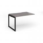 Connex Plus O Frame 1200 x 800 x 725mm Single Add On Bay - Black Frame Grey Oak Top HCO128-AB-K-GO