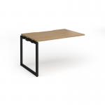Connex Plus O Frame 1200 x 800 x 725mm Single Add On Bay - Black Frame Oak Top HCO128-AB-K-O