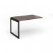 Connex Plus O Frame 1200 x 800 x 725mm Single Add On Bay - Black Frame Walnut Top HCO128-AB-K-W