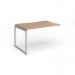 Connex Plus O Frame 1200 x 800 x 725mm Single Add On Bay - Silver Frame Beech Top HCO128-AB-S-B