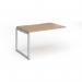 Connex Plus O Frame 1200 x 800 x 725mm Single Add On Bay - Silver Frame Beech Top HCO128-AB-S-B