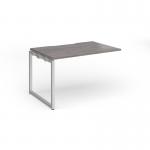 Connex Plus O Frame 1200 x 800 x 725mm Single Add On Bay - Silver Frame Grey Oak Top HCO128-AB-S-GO
