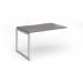 Connex Plus O Frame 1200 x 800 x 725mm Single Add On Bay - Silver Frame Grey Oak Top HCO128-AB-S-GO