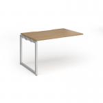 Connex Plus O Frame 1200 x 800 x 725mm Single Add On Bay - Silver Frame Oak Top HCO128-AB-S-O