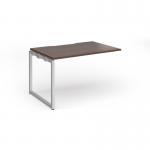 Connex Plus O Frame 1200 x 800 x 725mm Single Add On Bay - Silver Frame Walnut Top HCO128-AB-S-W
