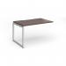 Connex Plus O Frame 1200 x 800 x 725mm Single Add On Bay - Silver Frame Walnut Top HCO128-AB-S-W