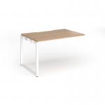 Connex Plus O Frame 1200 x 800 x 725mm Single Add On Bay - White Frame Beech Top HCO128-AB-WH-B