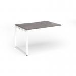 Connex Plus O Frame 1200 x 800 x 725mm Single Add On Bay - White Frame Grey Oak Top HCO128-AB-WH-GO