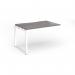 Connex Plus O Frame 1200 x 800 x 725mm Single Add On Bay - White Frame Grey Oak Top HCO128-AB-WH-GO