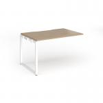 Connex Plus O Frame 1200 x 800 x 725mm Single Add On Bay - White Frame Kendal Oak Top HCO128-AB-WH-KO