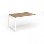 Connex Plus O Frame 1200 x 800 x 725mm Single Add On Bay - White Frame Oak Top HCO128-AB-WH-O