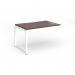Connex Plus O Frame 1200 x 800 x 725mm Single Add On Bay - White Frame Walnut Top HCO128-AB-WH-W