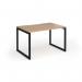 Connex Plus O Frame 1200 x 800 x 725mm Single Desk - Black Frame Beech Top HCO128-K-B