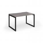 Connex Plus O Frame 1200 x 800 x 725mm Single Desk - Black Frame Grey Oak Top HCO128-K-GO