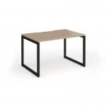 Connex Plus O Frame 1200 x 800 x 725mm Single Desk - Black Frame Kendal Oak Top HCO128-K-KO