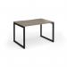 Connex Plus O Frame 1200 x 800 x 725mm Single Desk - Black Frame Nebraska Oak Top HCO128-K-NO
