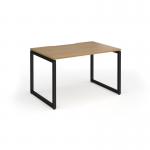 Connex Plus O Frame 1200 x 800 x 725mm Single Desk - Black Frame Oak Top HCO128-K-O