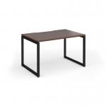 Connex Plus O Frame 1200 x 800 x 725mm Single Desk - Black Frame Walnut Top HCO128-K-W