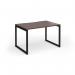 Connex Plus O Frame 1200 x 800 x 725mm Single Desk - Black Frame Walnut Top HCO128-K-W