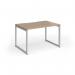 Connex Plus O Frame 1200 x 800 x 725mm Single Desk - Silver Frame Kendal Oak Top HCO128-S-KO