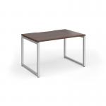 Connex Plus O Frame 1200 x 800 x 725mm Single Desk - Silver Frame Walnut Top HCO128-S-W
