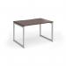 Connex Plus O Frame 1200 x 800 x 725mm Single Desk - Silver Frame Walnut Top HCO128-S-W