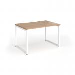 Connex Plus O Frame 1200 x 800 x 725mm Single Desk - White Frame Beech Top HCO128-WH-B