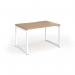 Connex Plus O Frame 1200 x 800 x 725mm Single Desk - White Frame Beech Top HCO128-WH-B