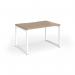 Connex Plus O Frame 1200 x 800 x 725mm Single Desk - White Frame Kendal Oak Top HCO128-WH-KO