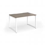 Connex Plus O Frame 1200 x 800 x 725mm Single Desk - White Frame Nebraska Oak Top HCO128-WH-NO