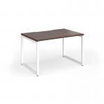 Connex Plus O Frame 1200 x 800 x 725mm Single Desk - White Frame Walnut Top HCO128-WH-W