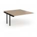 Connex Plus O Frame 1400 x 1600 x 725mm Back to Back Add On Bay - Black Frame Kendal Oak Top HCO1416-AB-K-KO