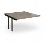 Connex Plus O Frame 1400 x 1600 x 725mm Back to Back Add On Bay - Black Frame Nebraska Oak Top HCO1416-AB-K-NO