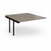 Connex Plus O Frame 1400 x 1600 x 725mm Back to Back Add On Bay - Black Frame Nebraska Oak Top HCO1416-AB-K-NO