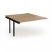 Connex Plus O Frame 1400 x 1600 x 725mm Back to Back Add On Bay - Black Frame Oak Top HCO1416-AB-K-O