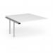 Connex Plus O Frame 1400 x 1600 x 725mm Back to Back Add On Bay - Silver Frame White Top HCO1416-AB-S-WH