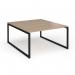 Connex Plus O Frame 1400 x 1600 x 725mm Back to Back Desk (2 x 1400mm) - Black Frame Kendal Oak Top HCO1416-K-KO