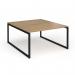 Connex Plus O Frame 1400 x 1600 x 725mm Back to Back Desk (2 x 1400mm) - Black Frame Oak Top HCO1416-K-O