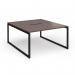 Connex Plus O Frame 1400 x 1600 x 725mm Back to Back Desk (2 x 1400mm) - Black Frame Walnut Top HCO1416-K-W