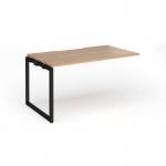 Connex Plus O Frame 1400 x 800 x 725mm Single Add On Bay - Black Frame Beech Top HCO148-AB-K-B