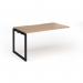 Connex Plus O Frame 1400 x 800 x 725mm Single Add On Bay - Black Frame Beech Top HCO148-AB-K-B