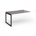 Connex Plus O Frame 1400 x 800 x 725mm Single Add On Bay - Black Frame Grey Oak Top HCO148-AB-K-GO