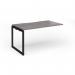 Connex Plus O Frame 1400 x 800 x 725mm Single Add On Bay - Black Frame Grey Oak Top HCO148-AB-K-GO