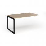Connex Plus O Frame 1400 x 800 x 725mm Single Add On Bay - Black Frame Kendal Oak Top HCO148-AB-K-KO