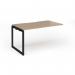 Connex Plus O Frame 1400 x 800 x 725mm Single Add On Bay - Black Frame Kendal Oak Top HCO148-AB-K-KO