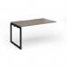 Connex Plus O Frame 1400 x 800 x 725mm Single Add On Bay - Black Frame Nebraska Oak Top HCO148-AB-K-NO