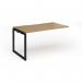 Connex Plus O Frame 1400 x 800 x 725mm Single Add On Bay - Black Frame Oak Top HCO148-AB-K-O