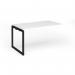 Connex Plus O Frame 1400 x 800 x 725mm Single Add On Bay - Black Frame White Top HCO148-AB-K-WH